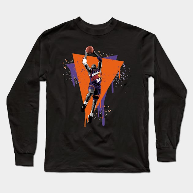 Shaquille O'Neal Long Sleeve T-Shirt by Ken Asahvey